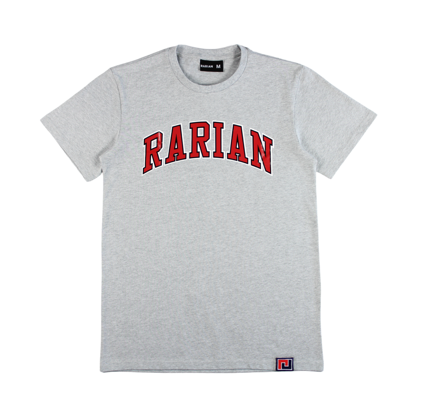 VARSITY SCRIPT TEE - GREY HEATHER